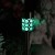 Multikolorowa Srebrna Lampa Ogrodowa Solarna LED 37x6 cm ze Stali Nierdzewnej