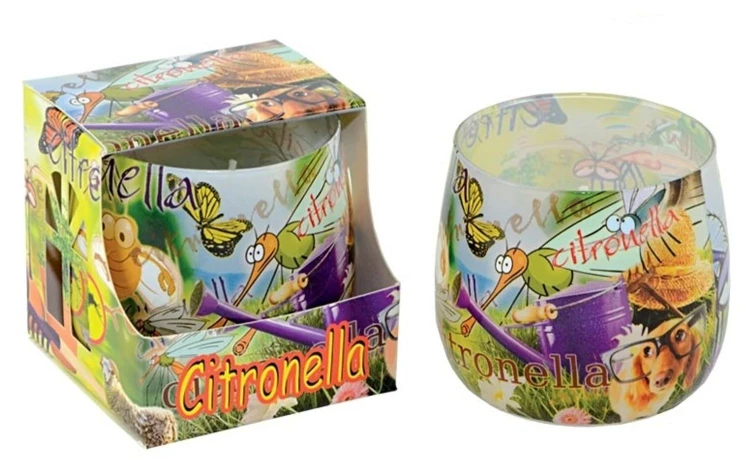 świeca na komary w szkle CITRONELLA  A-190