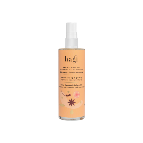 Hagi Naturalny olejek do ciała rozświetlający i przedłużający opaleniznę Korzenna Pomarańcza 100 ml