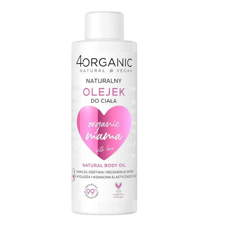 4organic Organic Mama Naturalny olejek do ciała, 125 ml