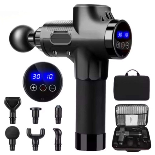 MASAŻER DO CIAŁA MASAŻU PLECÓW HIKEY MASSAGE GUN PRO + 6 KOŃCÓWEK ZESTAW