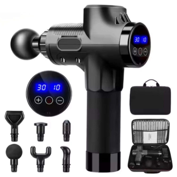 MASAŻER DO CIAŁA MASAŻU PLECÓW HIKEY MASSAGE GUN PRO + 6 KOŃCÓWEK ZESTAW
