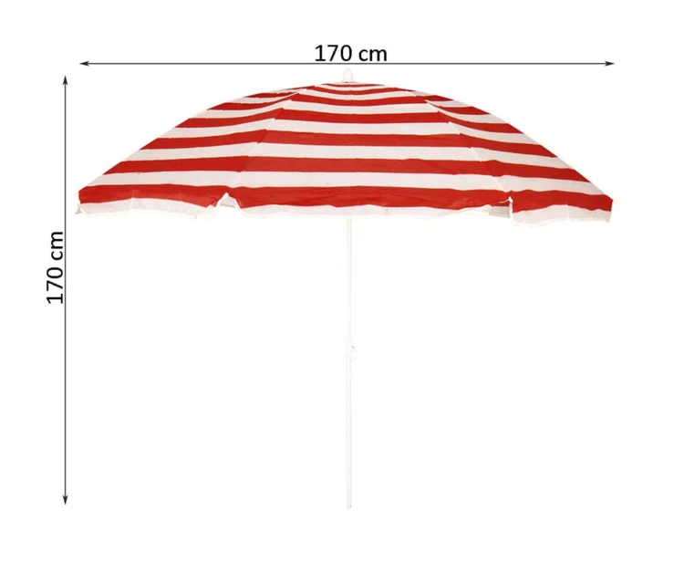 Parasol ogrodowy, plażowy, wysokość 170 cm