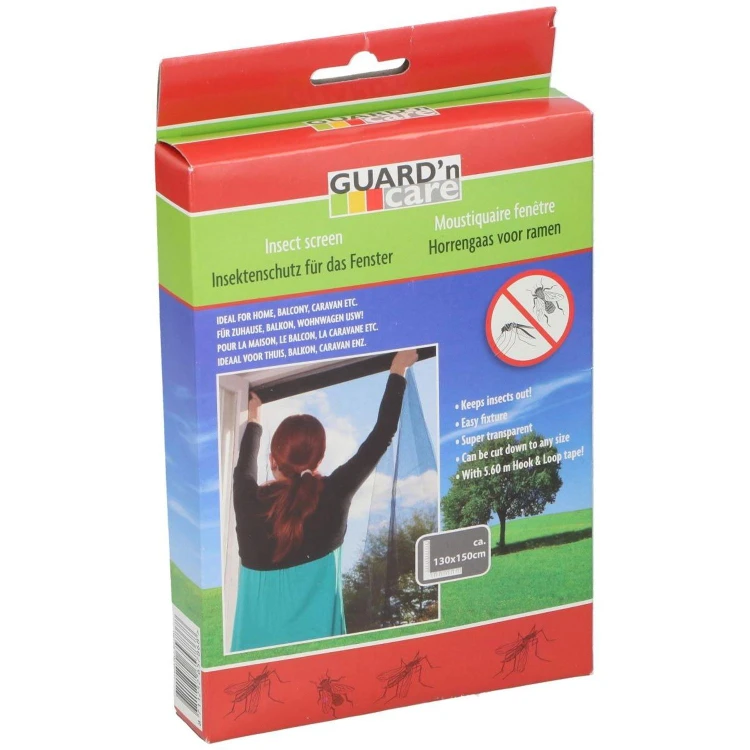 MOSKITIERA OKNO 130X150 CZARNA POLIESTER+TAŚMA RZEP