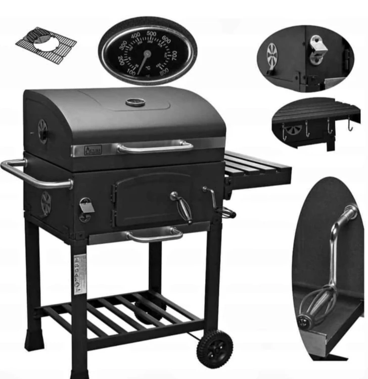 Ogromny grill, masywna konstrukcja 29 kg